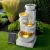 Gardeon Rock-Style Solar Fountain with LED Lights, 4-Tier Cascading Design, 86.8cm, Polyresin, Indoor/Outdoor Use
