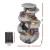 Gardeon Solar Fountain Water Feature, 4-Tier Brown, Polyresin, Indoor/Outdoor, LED, 72.5CM, Solar-Powered, Easy Install