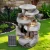 Gardeon Solar Fountain Water Feature, 4-Tier Brown, Polyresin, Indoor/Outdoor, LED, 72.5CM, Solar-Powered, Easy Install