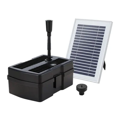Gardeon Solar-Powered Pond Fountain Pump with Filter Box, 4.6FT Lift, 470L/H Flow, IP68 Waterproof, CE & ROHS Certified