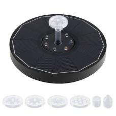 Gardeon Solar Pond Fountain Pump with LED Lights - 6 Nozzles, 200L/H Flow, Durable DC Brushless Tech, Easy Setup