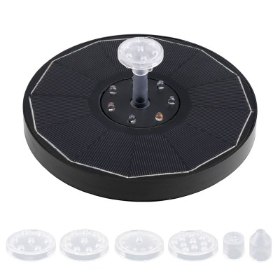 Gardeon Solar Pond Fountain Pump with LED Lights - 6 Nozzles, 200L/H Flow, Durable DC Brushless Tech, Easy Setup