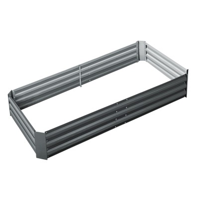 Green Fingers 210x90cm Raised Garden Bed - Durable Galvanised Steel Planter with Rounded Edges, Anti-Rust, Easy Assembly