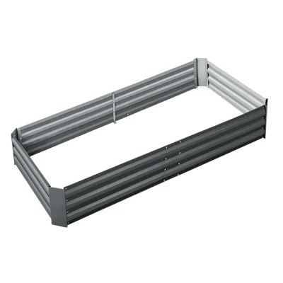 Green Fingers 210x90cm Raised Garden Bed - Durable Galvanised Steel Planter with Rounded Edges, Anti-Rust, Easy Assembly