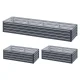Green Fingers Raised Garden Bed 240x80x45cm Galvanised Steel Planter Box Set, Rustproof, Durable, Safe Edges, 2-Pack