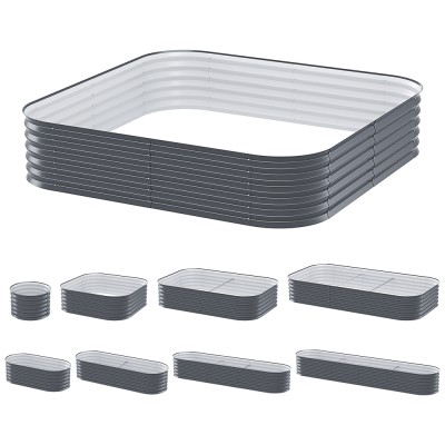 Greenfingers 9-in-1 Modular Planter Box, 40cm Height - Galvanised Steel, Rustproof, Easy Assembly, Versatile Sizes Greenfingers 9-in-1 Modular Planter Box, 40cm Height - Galvanised Steel, Rustproof, Easy Assembly, Versatile Sizes