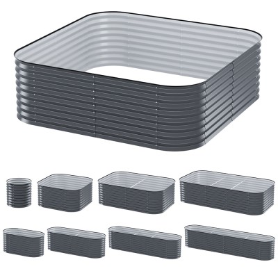 Greenfingers Modular Garden Bed 9-in-1, 56cm Height, Galvanised Steel, Rustproof, Easy Assembly, Grow Veggies & Herbs Greenfingers Modular Garden Bed 9-in-1, 56cm Height, Galvanised Steel, Rustproof, Easy Assembly, Grow Veggies & Herbs