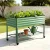 Green Fingers Mobile Elevated Garden Bed Kit, Galvanised Steel, 115x60x81cm, Locking Wheels, Storage Shelf, 100KG Load