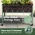 Green Fingers Mobile Elevated Garden Bed Kit, Galvanised Steel, 115x60x81cm, Locking Wheels, Storage Shelf, 100KG Load