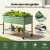 Green Fingers Mobile Elevated Garden Bed Kit, Galvanised Steel, 115x60x81cm, Locking Wheels, Storage Shelf, 100KG Load