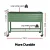Green Fingers Mobile Elevated Garden Bed Kit, Galvanised Steel, 115x60x81cm, Locking Wheels, Storage Shelf, 100KG Load