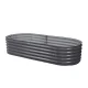 Green Fingers Oval Raised Garden Bed 160x80x42cm - Galvanised SGCC Steel, Rustproof, Durable, Easy Assembly, Safe Edges