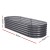 2x Green Fingers Raised Garden Beds 160x80x42cm Oval Planter Boxes, Galvanised Steel, Rustproof, Aluminium Grey