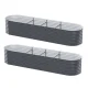 2x Green Fingers 320x80x56cm Oval Raised Garden Beds, Galvanised Steel Planter Boxes, Rustproof, Aluminium Grey