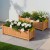 2x Green Fingers Raised Garden Bed 90x30x33cm Fir Wood Planter Box, Elevated Container for Flowers & Veggies