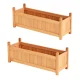 2x Green Fingers Raised Garden Bed 90x30x33cm Fir Wood Planter Box, Elevated Container for Flowers & Veggies