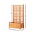 Green Fingers 2X Fir Wood Garden Bed 64x35x115cm with Trellis | Raised Planter Box for Vegetables & Flowers