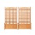 Green Fingers 2X Fir Wood Garden Bed 64x35x115cm with Trellis | Raised Planter Box for Vegetables & Flowers