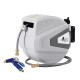 Green Fingers 30M Retractable Water Hose Reel with Auto Rewind, Wall Mount, PVC Hose, Spray Gun & UV Resistant Case