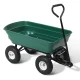 Gardeon Garden Cart Dump - 270kg Capacity, 75L, Rust Resistant, 85° Tip, Pneumatic Tyres, Green - Ideal for Heavy Loads