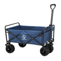 Gardeon 120kg Folding Garden Cart: Durable Steel & 600D Polyester Wagon with 360° Wheels for Camping & Beach Gardeon 120kg Folding Garden Cart: Durable Steel & 600D Polyester Wagon with 360° Wheels for Camping & Beach