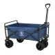 Gardeon 120kg Folding Garden Cart: Durable Steel & 600D Polyester Wagon with 360° Wheels for Camping & Beach
