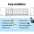 LockMaster Electric Sliding Gate Opener 1200KG, Ultra-Quiet, Galvanised Steel, 4M Rail, Remote & Hardware Kit Included