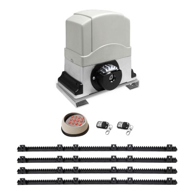 LockMaster Automatic Sliding Gate Opener Kit, 4M, 1200KG Capacity, Wireless Keypad, Quiet Motor, Easy Installation