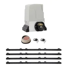 LockMaster 1800KG Automatic Sliding Gate Opener Kit – 550W Motor, Keypad, Remote, 4M Rail, Auto-Close, Emergency Key