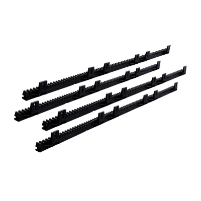 LockMaster Heavy Duty Sliding Gate Opener Rack Kit - 4x1M Nylon-Reinforced Steel Core, Ultra-Quiet, Black, Easy Install