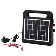 Giantz 5km Solar Electric Fence Energiser Charger, 0.15J, 6KV Output, 6V 7Ah Battery, Waterproof, for Farm Liv