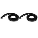 Greenfingers Garden Edging 5CM x 10M Set of 2 - Durable Plastic, Flexible Design, Includes 30 Fixed Nails, Black Finish