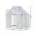 Green Fingers Aluminium Polycarbonate Greenhouse 1.3x1.9x2.0m Premium Garden Shed with Lockable Door & Gutter System