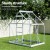 Green Fingers Aluminium Polycarbonate Greenhouse 1.3x1.9x2.0m Premium Garden Shed with Lockable Door & Gutter System