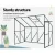 Greenfingers Lean-to Aluminium Greenhouse 2.52x1.27x2.13M | UV-Resistant Polycarbonate | Rust-Resistant Frame