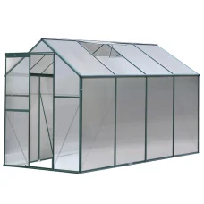 Greenfingers Aluminium Greenhouse 2.52x1.9x1.83M - Durable Polycarbonate Panels, UV-Resistant, Easy Assembly, 8.81