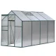 Greenfingers Aluminium Greenhouse 2.52x1.9x1.83M - Durable Polycarbonate Panels, UV-Resistant, Easy Assembly, 8.81