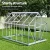 Green Fingers Aluminium Polycarbonate Greenhouse 3.1m x 1.9m x 2.0m with Lockable Door and Gutter System