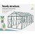 Greenfingers 4.43x2.44x2.15M Aluminium Polycarbonate Greenhouse—UV-Resistant, Lockable, Easy Install, 23.24