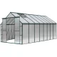 Greenfingers 5.1x2.44x2.1M Aluminium Polycarbonate Greenhouse with UV-Resistant Panels & Adjustable Roof Vents