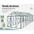 Greenfingers 5.1x2.44x2.1M Aluminium Polycarbonate Greenhouse with UV-Resistant Panels & Adjustable Roof Vents