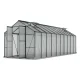 Greenfingers 6.3x2.44x2.1M Aluminium Greenhouse | UV-Resistant Polycarbonate Panels | Durable Garden Shed with Vents