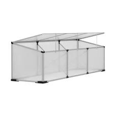 Greenfingers 180x50x50CM Aluminium Polycarbonate Cold Frame Greenhouse - UV-Resistant, Unbreakable Panels, Easy Install