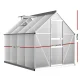 Greenfingers Aluminium Greenhouse 2.4x1.9M | UV-Resistant Polycarbonate Panels | Sturdy Frame & Efficient Drainage