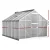 Greenfingers 3x2.5x1.95M Aluminium Polycarbonate Greenhouse with Twin-Wall Panels, Lockable Door, and Gutter System