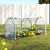 Green Fingers Mini Greenhouse 1.2x0.5x0.6m PE Cover, Zippered Roll-Up Door, Weather-Proof, Tear-Resistant,