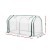 Green Fingers Mini Greenhouse 1.2x0.5x0.6m PE Cover, Zippered Roll-Up Door, Weather-Proof, Tear-Resistant,