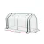 Green Fingers Mini Greenhouse 1.2x0.5x0.6m PE Cover, Zippered Roll-Up Door, Weather-Proof, Tear-Resistant,