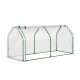 Green Fingers Mini Greenhouse 1.2x0.5x0.6m PE Cover, Zippered Roll-Up Door, Weather-Proof, Tear-Resistant,