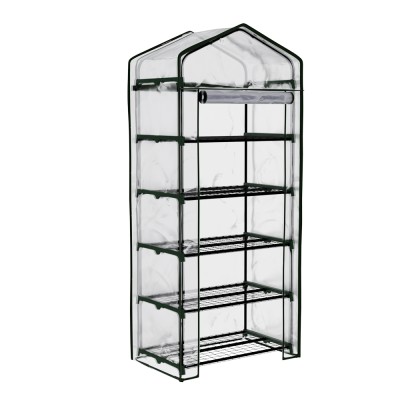 Greenfingers 5-Tier Mini Greenhouse 1.9x0.7x0.5M - Durable PVC Cover, Weatherproof, Easy Setup, Ideal for Pat